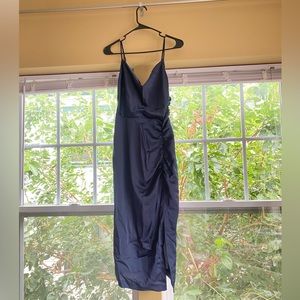 ASTR navy midi dress
